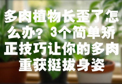 多肉植物长歪了怎么办？3个简单矫正技巧让你的多肉重获挺拔身姿