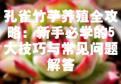 孔雀竹芋养殖全攻略：新手必学的5大技巧与常见问题解答